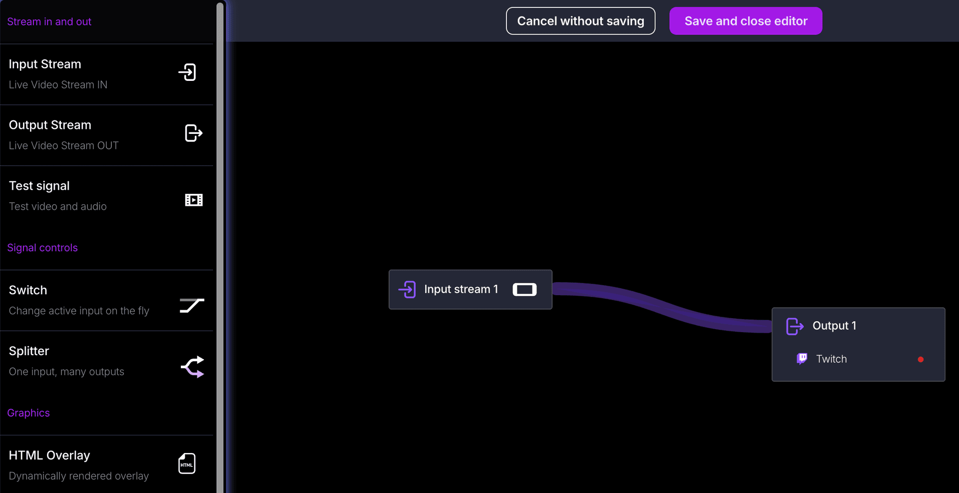 Streamrun elements overview